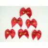 La Boutique D'Isacrea LOT 6 APPLIQUES TISSUS : Noeud Papillon Rouge 30mm