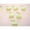 La Boutique D'Isacrea LOT 6 APPLIQUES TISSUS : Pomme Verte 15mm