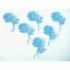 La Boutique D'Isacrea LOT 6 APPLIQUES TISSUS : Rose Couleur Bleue Velours Hauteur 50mm