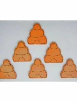 La Boutique D'Isacrea LOT 6 MOTIFS PLASTIQUES : Ruche Marron 34*32mm