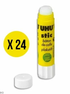 UHU® Lot Colle UHU Stick Blanche - 8,2 Gr X 24 Pcs