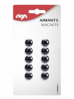 Carpentras Sign Lot De 10 Aimants Ronds Diamètre De 12 Mm - Noir - Sign