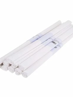 Artif Lot De 10 Rouleaux De Papier Crépon Blanc, 50 Cm X 250 Cm, 31 G/ M²