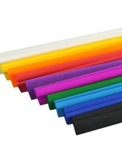 Artif Lot De 10 Rouleaux De Papier Crépon Multicolore, 50 Cm X 250 Cm, 31 G/ M²