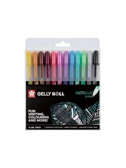 Lot De 12 Stylos Gel Metallic Shiny - Sakura