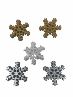 Tricot Créations Lot De 15 Boutons Noël Flocons De Neige à Coller Ou à Coudre 18mm