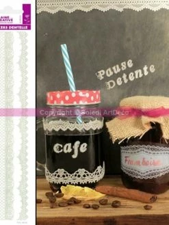 Graine Créative Lot De 2 Bandes Imitation Dentelles Résille 3D, Long. 30cm, Pour Tout Support