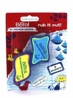 Paper Mate Lot De 2 Gommes Berol - Papermate