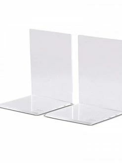 Lot De 2 Serre-livres Transparent En Acrylique 16x15x21cm - Maul