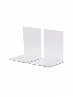 Lot De 2 Serres-livres Transparent En Acrylique 10 X 8 X 10cm - Maul