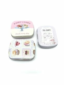 La Cuisine Des Perles Lot De 3 Boites Métalliques De Rangement , Boite Cadeaux, Motif Assorti Gourmandise Tea Time Muffin