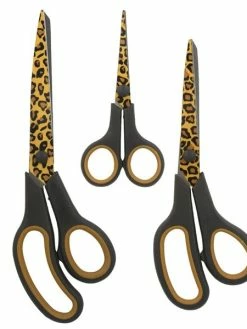 MDC Lot De 3 Ciseaux Professionnels Léopard
