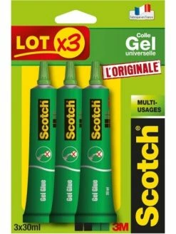 Lot De 3 Colles Transparentes Gel Universelles - Scotch