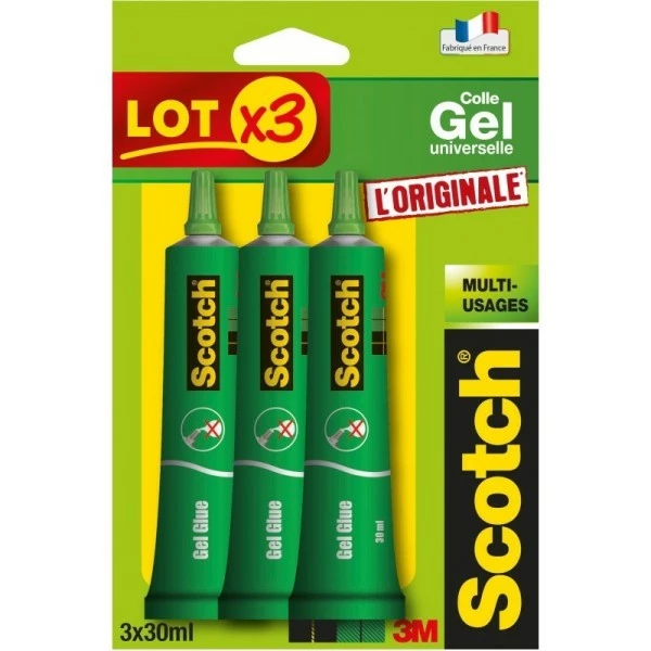 Lot De 3 Colles Transparentes Gel Universelles - Scotch 1 Lot De 3 Colles Transparentes Gel Universelles - Scotch