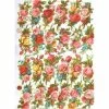 Artif Lot De 3 Images De Poésie Fleurs Roses, 24x17 Cm, Chromos Pour Scrapbooking Et Tableau 2D, 250g / M2