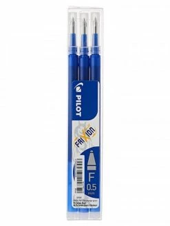 Lot De 3 Recharges FriXion Ball Pointe Fine 0,5mm Bleu Pilot