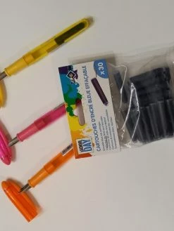 JPC Lot De 3 Stylos Plume Scolaire JPV Et 30 Cartouches Bleues