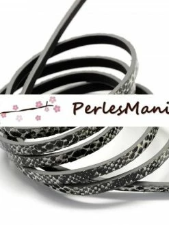 Perlesmania LOT DE 4 : Environ 1,2 Mètre De Cordon SIMILI CUIR 5 Par 2MM H1007C