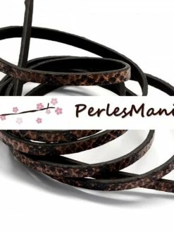 Perlesmania LOT DE 4 : Environ 1,2 Mètre De Cordon SIMILI CUIR 5 Par 2MM H1007D