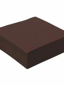 Lot De 40 Serviettes En Papier 2 Plis - 38X38 Cm - Chocolat - Gappy