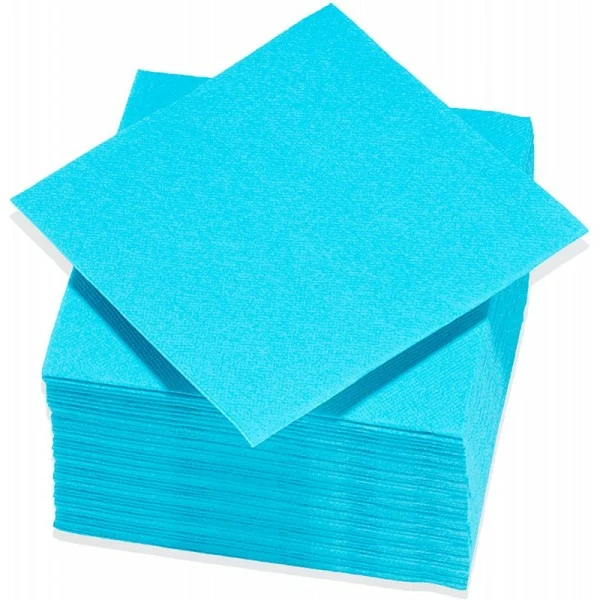 Lot De 40 Serviettes En Papier 2 Plis - 38X38 Cm - Turquoise - Gappy 1 Lot De 40 Serviettes En Papier 2 Plis - 38X38 Cm - Turquoise - Gappy