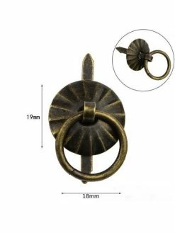 AUTRE Lot De 5 Attaches Anneaux En Métal Bronze