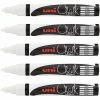 Uni-ball Lot De 5 Marqueurs Craie Uni Chalk Marker Uni Ball Pointe Moyenne Blanc