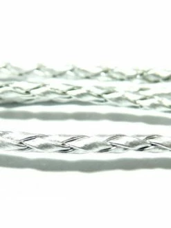 Perlesmania Lot De 5m De Cordon Simili Cuir Argent PS5055 Pour Création De Bijoux