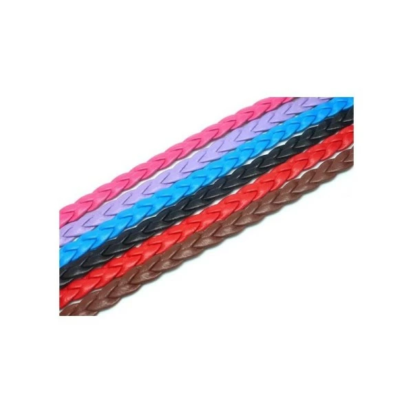 La Cuisine Des Perles Lot De 6 Fois 70cm Lanière Tressé 8mm Simili Cuir, Cuir Synthétique De Couleur Noir, Marron, Rouge, 2 La Cuisine Des Perles Lot De 6 Fois 70cm Lanière Tressé 8mm Simili Cuir, Cuir Synthétique De Couleur Noir, Marron, Rouge, – Image 2