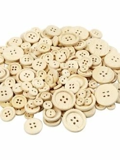 Creativ Company Lot De Boutons En Bois - 8 à 23 Mm - 440 Pcs