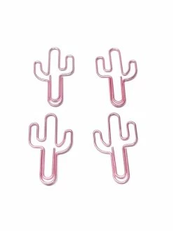 La Boutique D'Isacrea Lots De 4 Trombones, Scrapbooking, Cactus