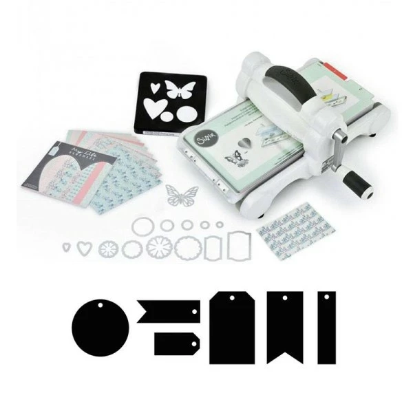 Machine De Découpe Big Shot Sizzix + Matrices étiquettes 1 Machine De Découpe Big Shot Sizzix + Matrices étiquettes