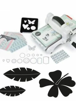 Machine De Découpe Big Shot Sizzix + Matrices Feuilles No Stress