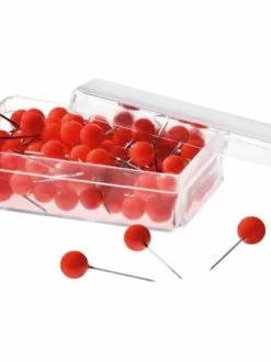 MAGNETOPLAN - 100 Punaises De Tableau En Liège - Rouge