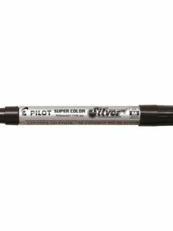 Pilot Marqueur Permanent "Super Color" - Pointe Moyenne - Argent