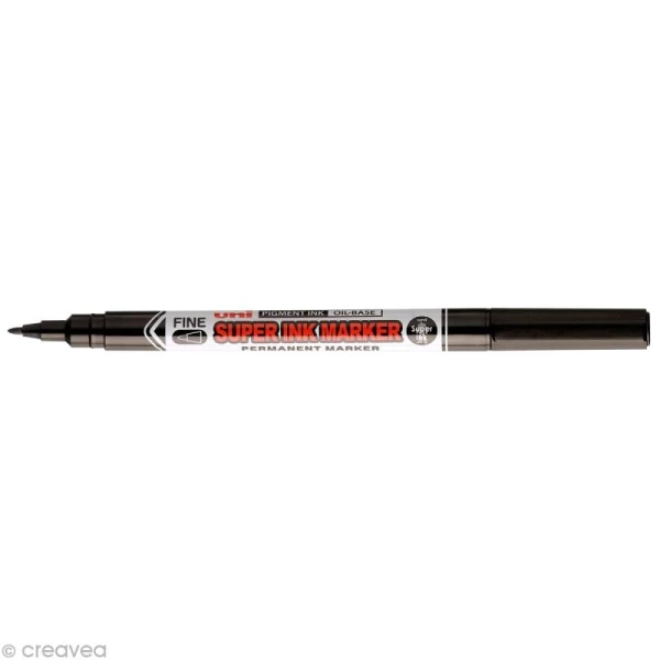 Marqueur Permanent Uni Super Ink 0,9 Mm Noir 1 Marqueur Permanent Uni Super Ink 0,9 Mm Noir
