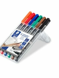 Staedtler Marqueurs Permanents "313S Lumocolor" - Etui De 6