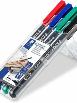 Staedtler Marqueurs Permanents "317M Lumocolor" - Etui De 4
