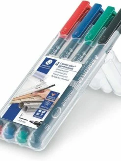 Staedtler Marqueurs Permanents "318F Lumocolor" - Etui De 4