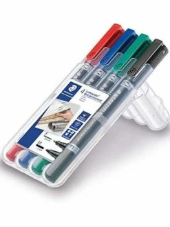 Staedtler Marqueurs Permanents "348 Lumocolor Duo" - Etui De 4
