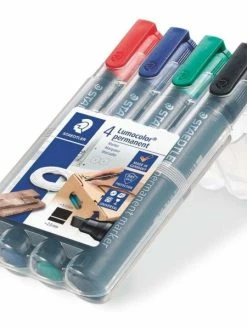 Staedtler Marqueurs Permanents "350 Lumocolor" - Etui De 4