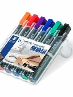 Staedtler Marqueurs Permanents "350 Lumocolor" - Etui De 6