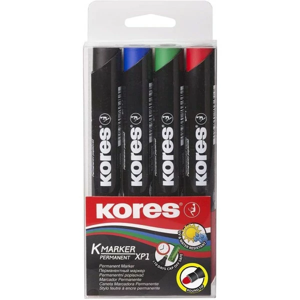 Kores Marqueurs Permanents "K Marker" - Ogive - Par 4 1 Kores Marqueurs Permanents "K Marker" - Ogive - Par 4