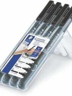 Staedtler Marqueurs Permanents "Lumocolor" - Assortis - Noir