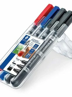 Staedtler Marqueurs Permanents "Lumocolor Duo" - Etui De 4
