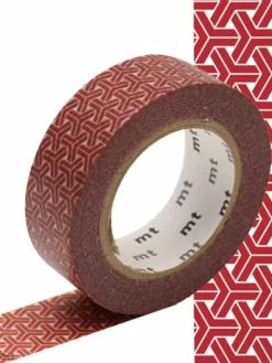 MT Masking Tape Masking Tape à Motif Traditionnel Japonais - Chevrons - 1,5 Cm X 7 M
