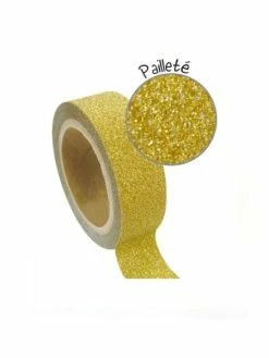 Graine Créative Masking Tape à Paillettes 1,5 Cm X 5 M - Doré 3 Graine Créative Masking Tape à Paillettes 1,5 Cm X 5 M - Doré -V-Zug shop masking tape a paillettes 15 cm x 5 m dore p 2