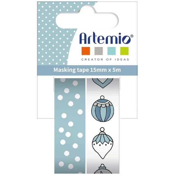Masking Tape Artemio - Noël Cosy - 1,5 Cm X 5 M - 2pcs 1 Masking Tape Artemio - Noël Cosy - 1,5 Cm X 5 M - 2pcs