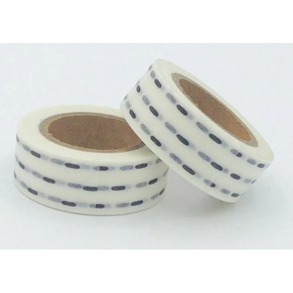 THE LOVELY FACTORY Masking Tape Blanc Traits Noirs 15mm X 10m 1 THE LOVELY FACTORY Masking Tape Blanc Traits Noirs 15mm X 10m