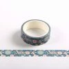 THE LOVELY FACTORY Masking Tape Bleu Cerfs Blanc - 1,5 X 10m - W320